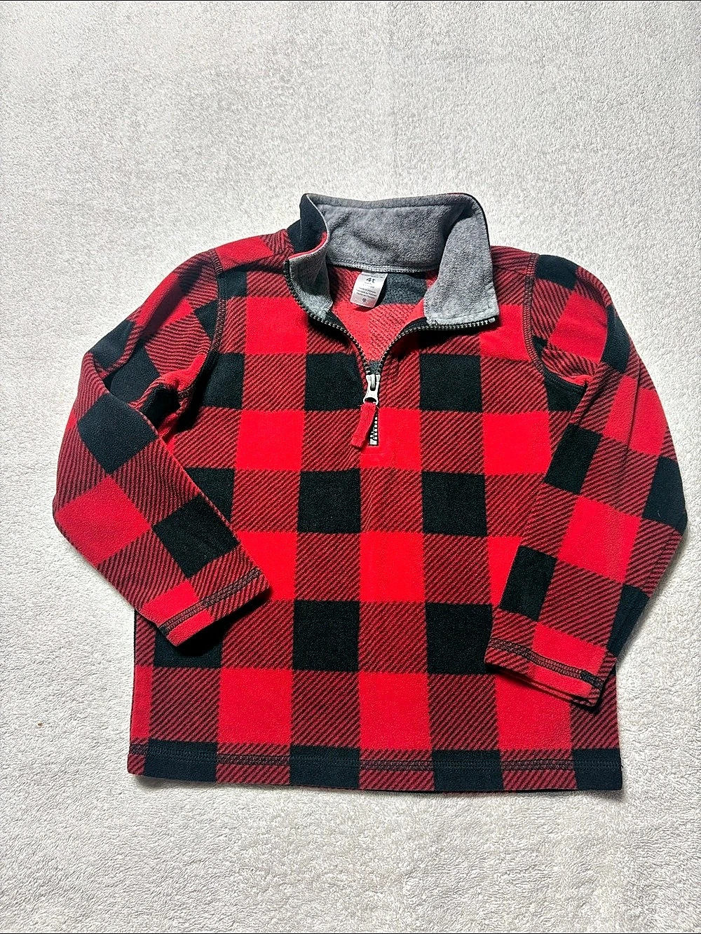Carter’s Red & Black Checkered Fleece Pullover